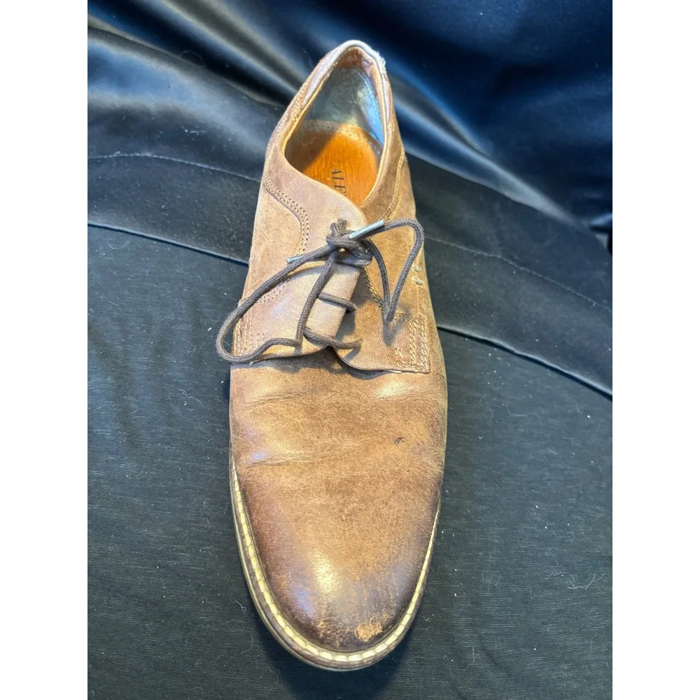 Alfani Mens Kevin Brown Leather Textile Lace Up Oxford Dress Shoes WPL 8046